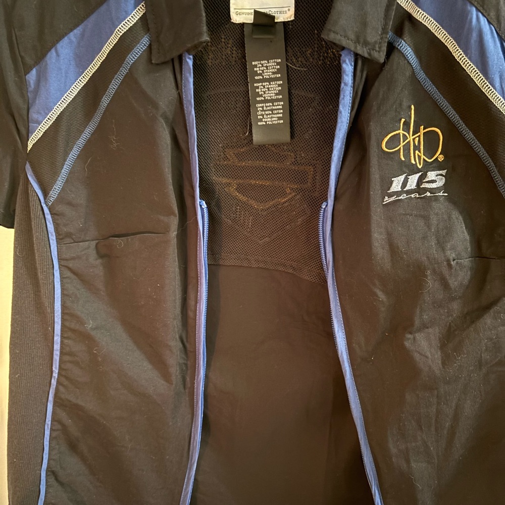 Harley-Davidson Black Short Sleeved Women’s Cotton Embroidered Jacket, Sz XL - Picture 10 of 10